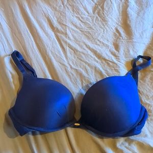 32DD Victoria's Secret Plunge Pushup in Navy Blue